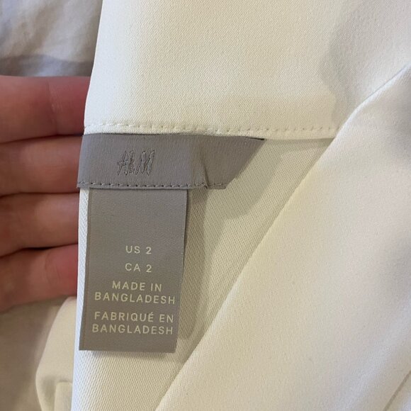 H&M White deep v top - Picture 4 of 4